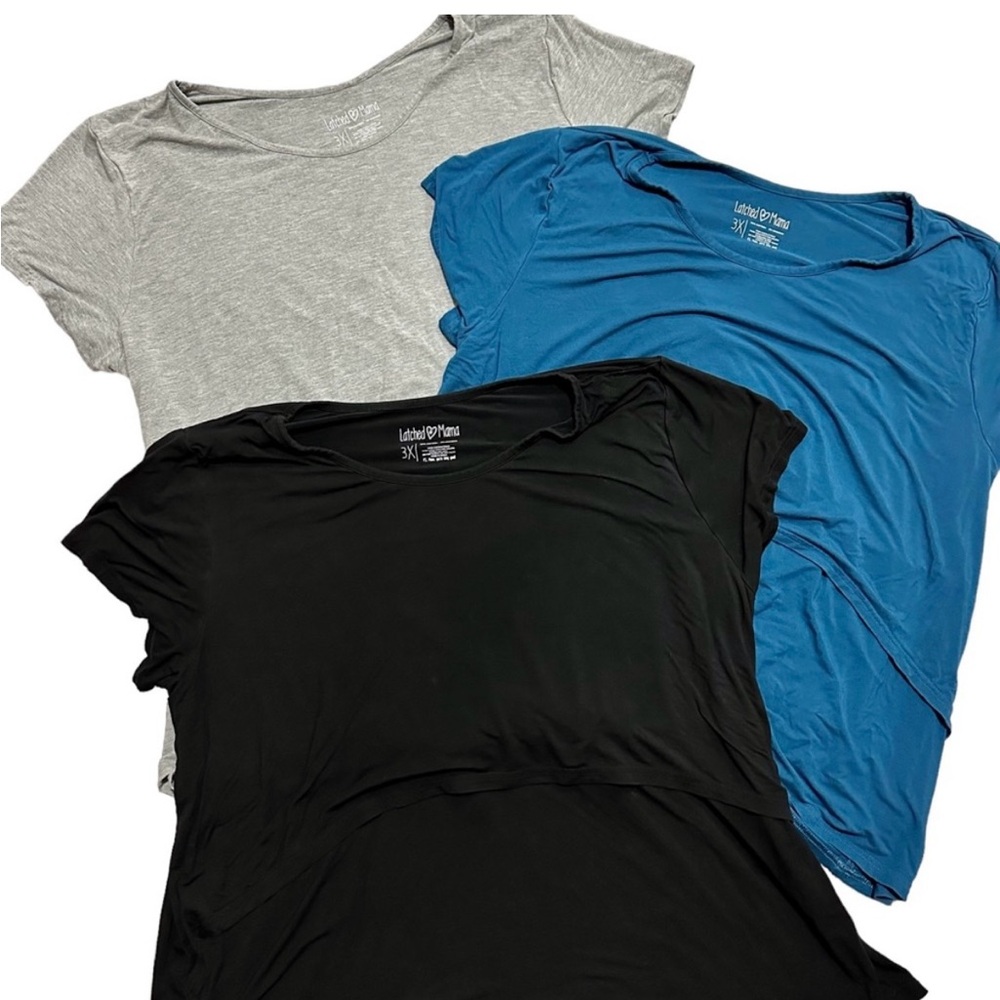 Latched Mama Nursing Crew Tee Shirts Bundle